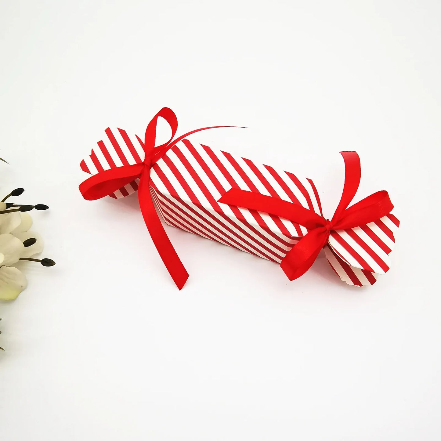 Candy Box For Christmas With Ribbons DIY Sweets Chocolate Biscuit Cookies Decoration Party Gift Xmas Wedding Paper Package Boxes