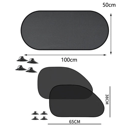 1-5Pcs Universal Car Sunshades Foldable Auto Side Window Rear Windscreen Mesh Sunshade Cover Car Windshield Accessories Exterior