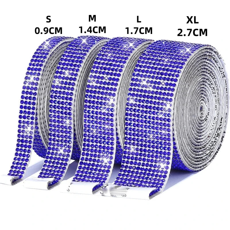 1 Yard Self Adhesive Crystal Rhinestone Sticker Diamond Ribbon DIY Sticker Rhinestones Arts Crafts Tape Car Phone Decoration