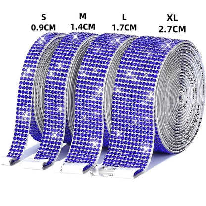 1 Yard Self Adhesive Crystal Rhinestone Sticker Diamond Ribbon DIY Sticker Rhinestones Arts Crafts Tape Car Phone Decoration