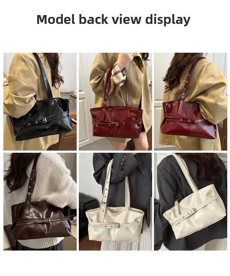 Fashionable Medium Size Versatile Tote Handbag for Daily Use Ethnic Style Synthetic Leather and Canvas Bag