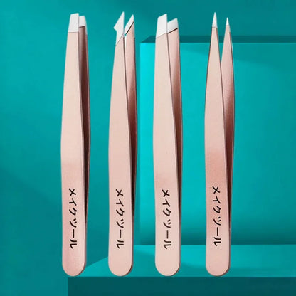 2/4pcs Set Professional Tweezers Set Perfect For Eyebrow Hair Removal Splinter Very Effortless and Relaxed to Remove