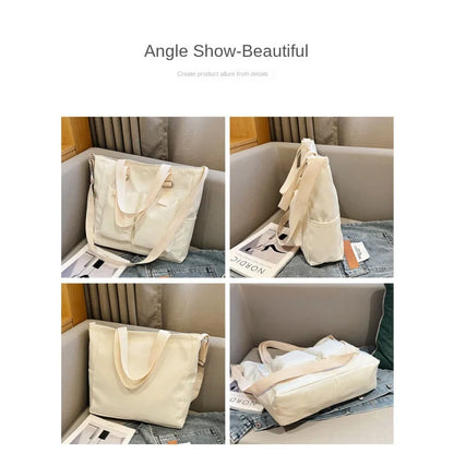 Waterproof nylon bag, large capacity, lightweight, multi-functional women's bag, one-shoulder crossbody bag, student class tutor