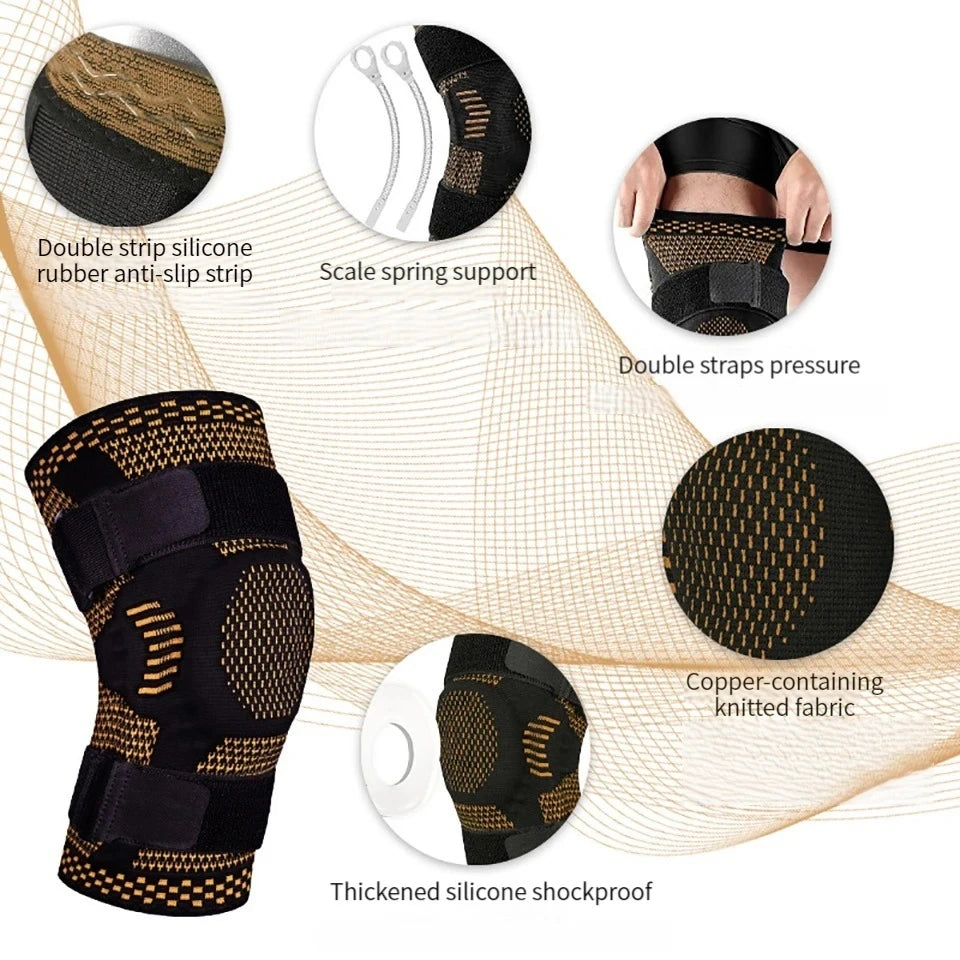 LOOGDEEL Sport Kneepad Patella Gel Knee Support Compression Sleeve Knee Pain Meniscus Tear Injury Recovery With Side Stabilizers