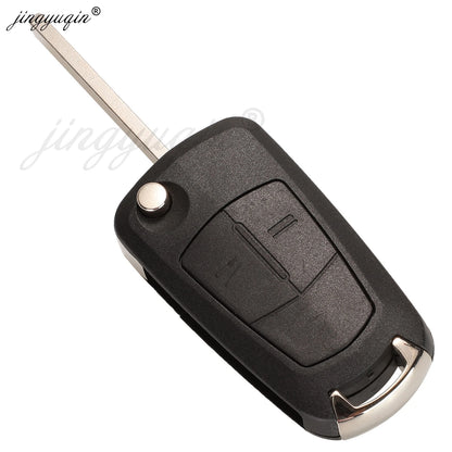 jingyuqin Flip Remote Car Key 433Mhz For Opel/Vauxhall Astra H 2004-2009 Zafira B 2005-2013 Vectra C 2002-2008 Corsa D 2007-2012