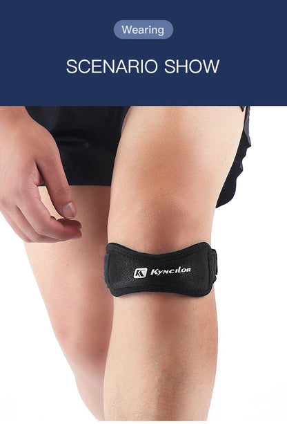 1PC Patella Kneecap Band Adjustable Silica Gel Knee Tendon Strap Protector Knee Pad Running Sports Cycling Gym Knee Support