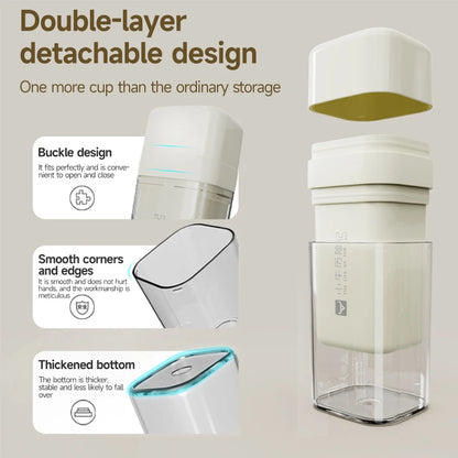 1PCSPortable dust-proof toothpaste and toothbrush storage box for travel, simple home-use mouthwash and washing cup set.