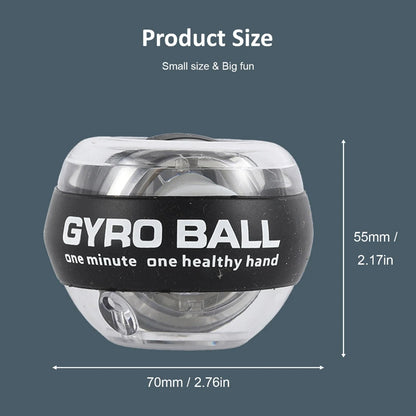 Wrist Power Hand Ball Auto-Start Grip Ball Strengthener Gyroscopic Arm Gyro Hand Ball Home Fitness Forearm Exerciser
