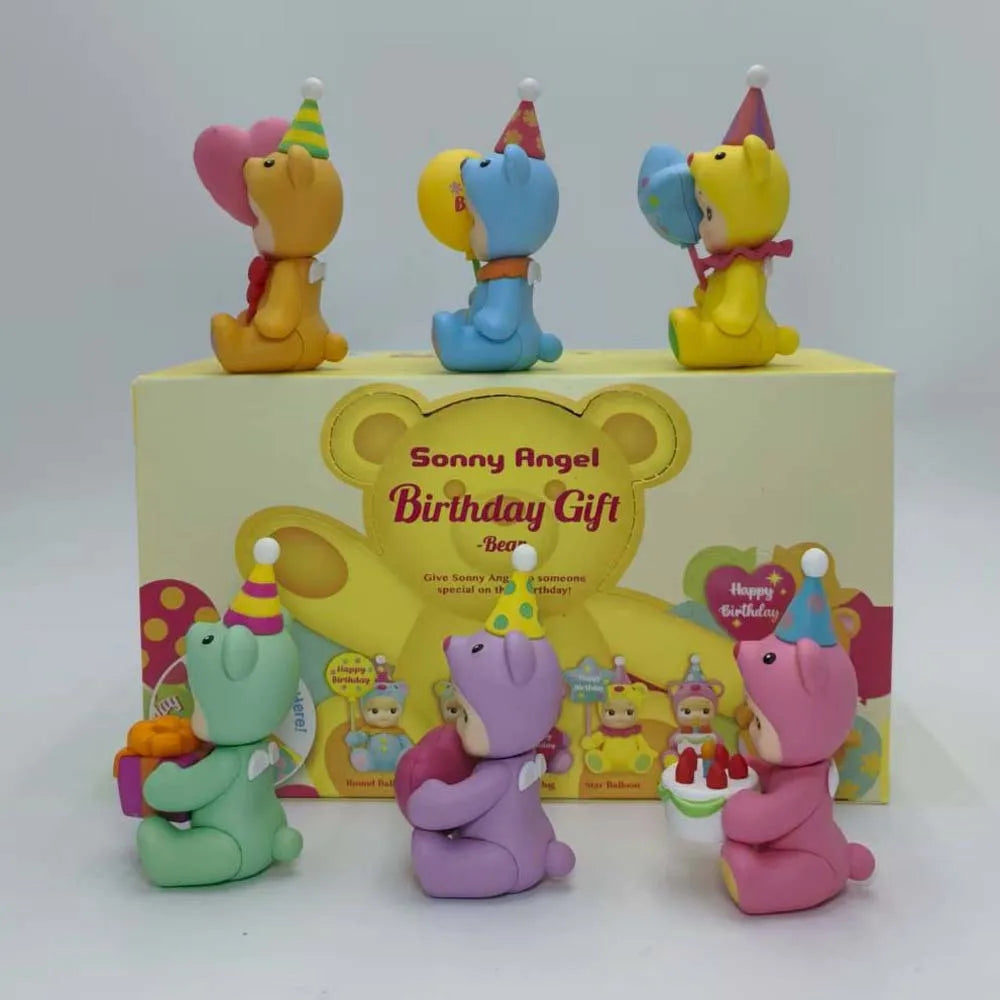 Sonny Angel Birthday Gift Bear Series Blind Box Animal Anime Figure Ornaments Cute Doll Fans Desktop Car Ornament Xmas Gift