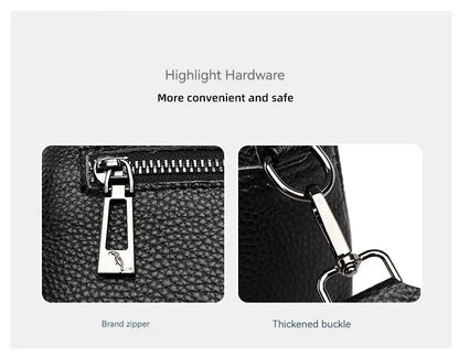 Women Crossbody Bag Multi Space Fashion Design Sense Large Capacity PU Material Lightweight Single Shoulder Bag