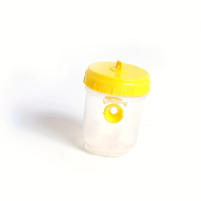 Clear Plastic Outdoor Insect Trap with Lid - Effective for Catching Fruit Flies, Wasps, Transparent Design for Easy Monitoring