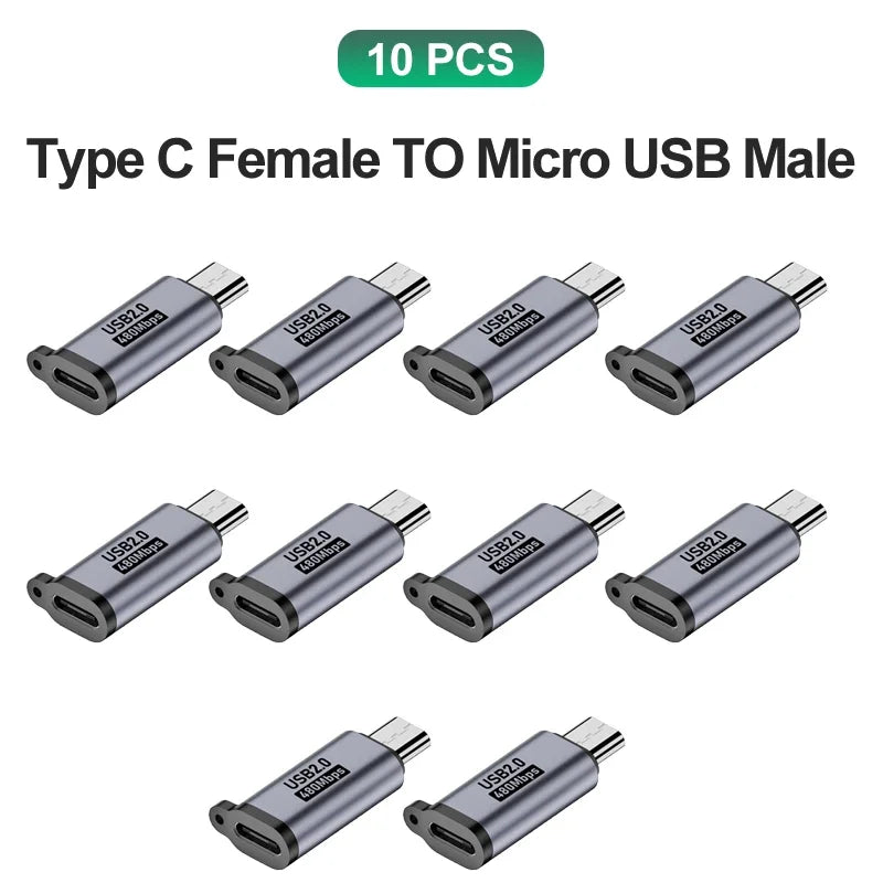USB Type-C Adapter Type C To Micro USB Male To USB C female Converters For Xiaomi Samsung Charger Data Cable USBC USB C Adapter