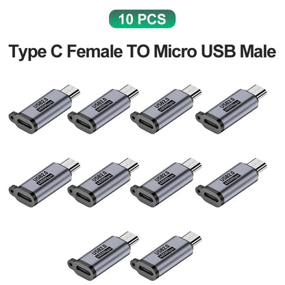 USB Type-C Adapter Type C To Micro USB Male To USB C female Converters For Xiaomi Samsung Charger Data Cable USBC USB C Adapter