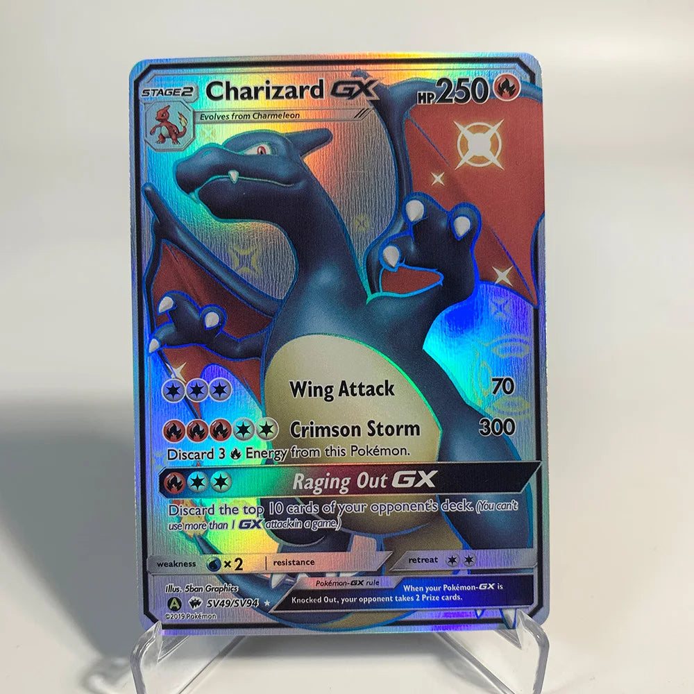 Charizard Pokemon Cards Shining Charizard Holographic Charizard Ex GX VMX Hobbies Rare Collection Battle Cards Toys Gifts