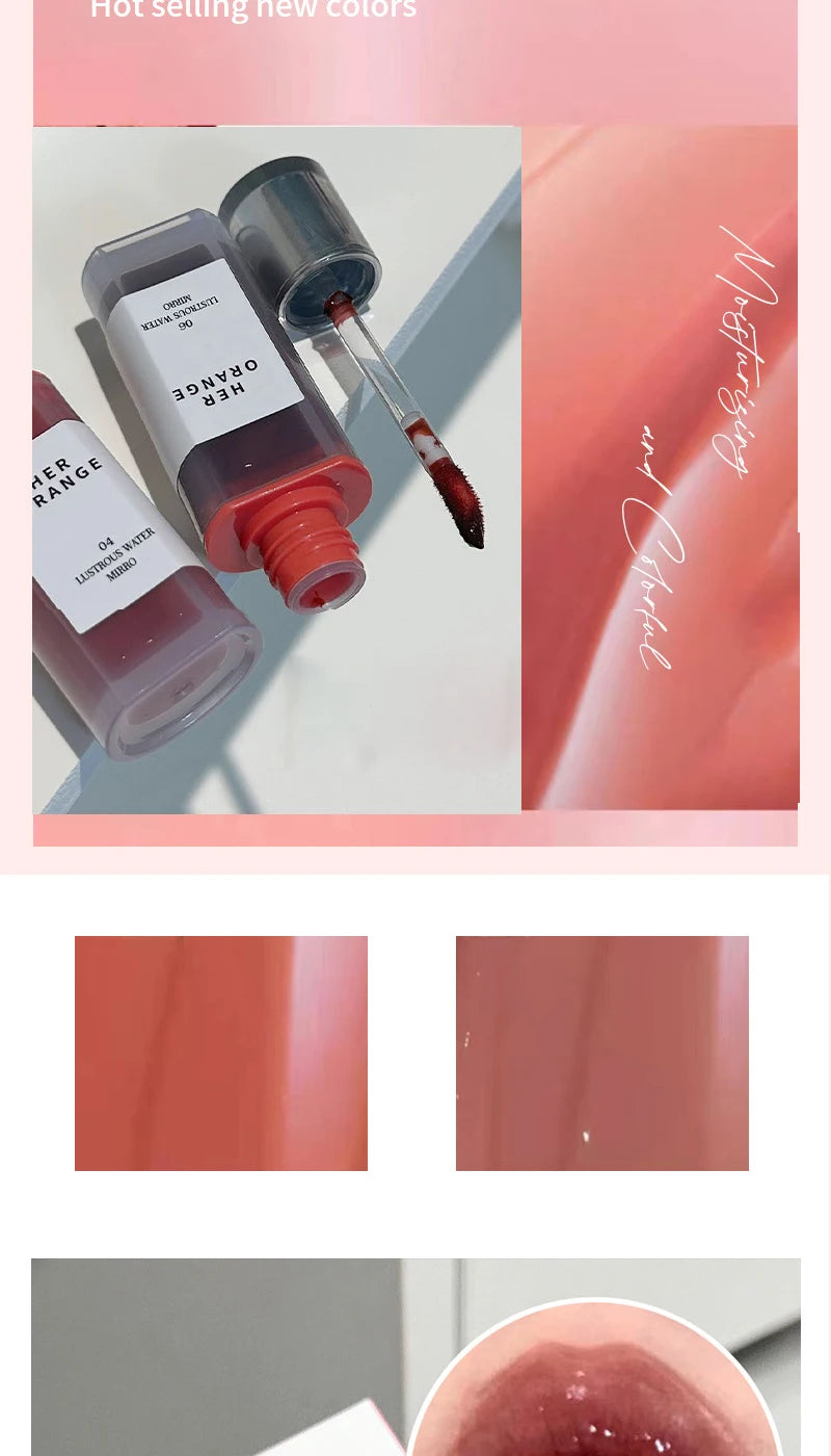 HERORANGE Crystal Gloss Lip Lacquer: Long-Lasting Hydration, Non-Sticky Formula with Glass-Like Shine at an Affordable Price