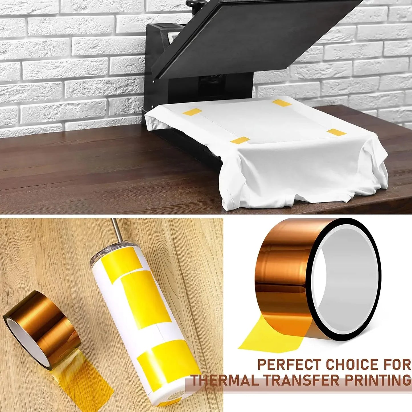 1PC Self Adhesive Tape 33M High Temperature Resistant Tape Electronics Industry Welding Polyimide Capton Insulating Tape