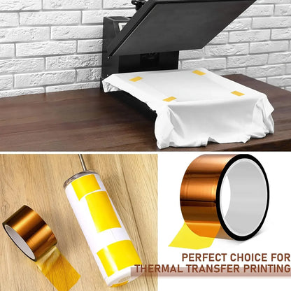 1PC Self Adhesive Tape 33M High Temperature Resistant Tape Electronics Industry Welding Polyimide Capton Insulating Tape