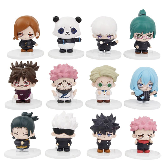 12pcs/set Animation Jujutsu Kaisen Itadori Yuji Gojo Satoru Ryomen Sukuna Megumi Kugisaki Action Figure Collection Anime Model