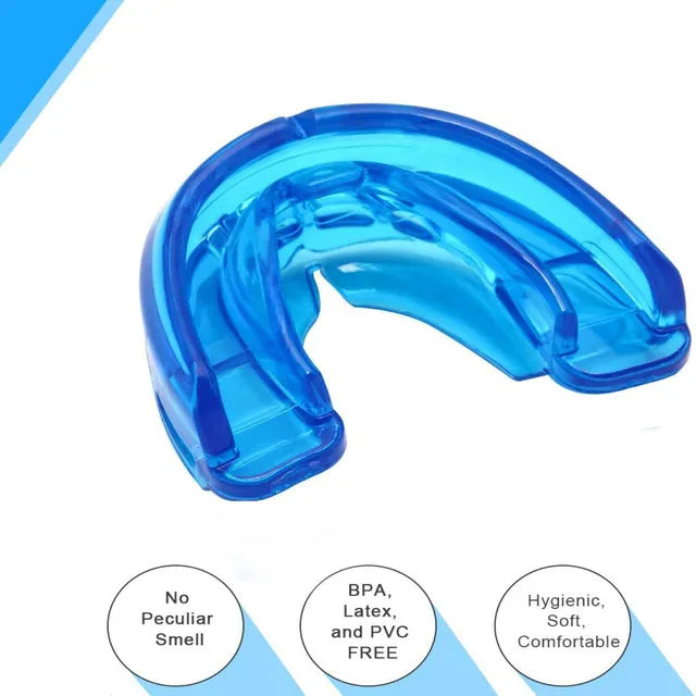 Comfortable Double Braces Athletic Mouthguard Superior No-Boil Design for Maximum Protection of Upper And Lower Teeth
