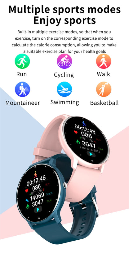 LIGE Smart Watch Women Men Full Touch Screen Bluetooth Call Smartwatch Waterproof Sports Fitness Tracker Watches for Android iOS