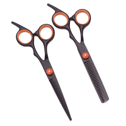 Hairdressing Scissors Japan Stainless Hair Scissors Purple Hair Cutting Scissors Barber Shop Thinning Shears Set Comb C1001