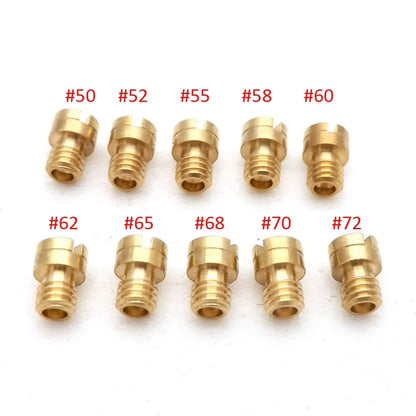 10pcs Carburetor Main Jets M4 for GY6 50cc 139QMB Motorcycle Scooter Mikuni Keihin Carburetor PZ19 Size from 30 to 145
