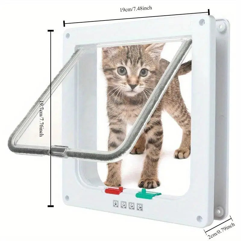 Pet Cat Door Hole Dog Door Hole Can Control Free Entry And Exit Pet Home Practical Two-way Door Safety Flap Door Pet Supplies