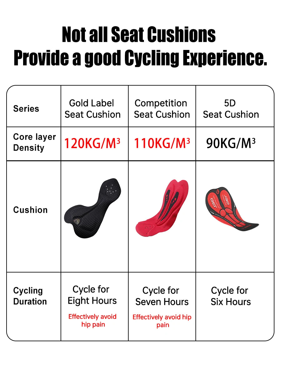 X-TIGER Men's Cycling Bib Shorts 120 Density Gel Cushion Mountain Road Bike Cycling Shorts Outdoor Casual Sports Bib Shorts