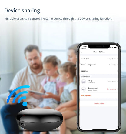 Tuya WiFi IR Remote Controler Smart Universal Infrared Smart Home APP Voice Control for TV Via Smart Life APP Alexa Google Home