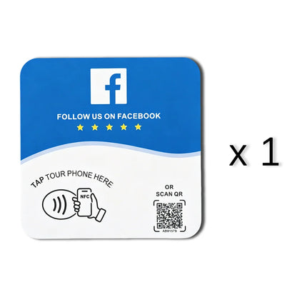 HACHANLUN programmable NFC 215 square for Google Review Card NFC Station Table 13.56Mhz QR code editable Standing Card