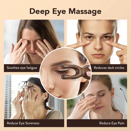 Wooden Gua Sha Facial Tools  Head Massager Sandalwood Wood Massage Tool for Face Nose Eye  Wood Therapy Massage Acupressur Tools