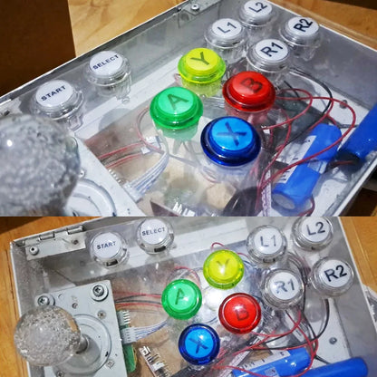 1 Set 30mm Clear Push Button A B X Y L1 L2 R1 R2 Select Start Game Controller Switch Neo Geo Arcade Console Joystick Diy Machine