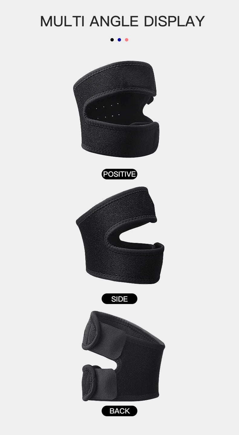 1PC Pressurized Knee Wrap Sleeve Support Bandage Pad Elastic Braces Knee Hole Kneepad Safety Basketball Tennis Cycling