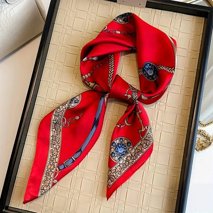 2025 New Fashion Luxury Printed Square Shawl Women 70x70cm Pashmina Silk Scarf Neck Headband Bandana