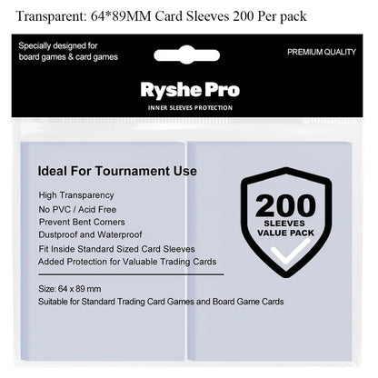 25PCS Toploader Card Sleeve 35PT Top Loader Card Protector for PKM 3” X 4“ Standard Size Rigid Hard Card Holder for MTG TCG Card