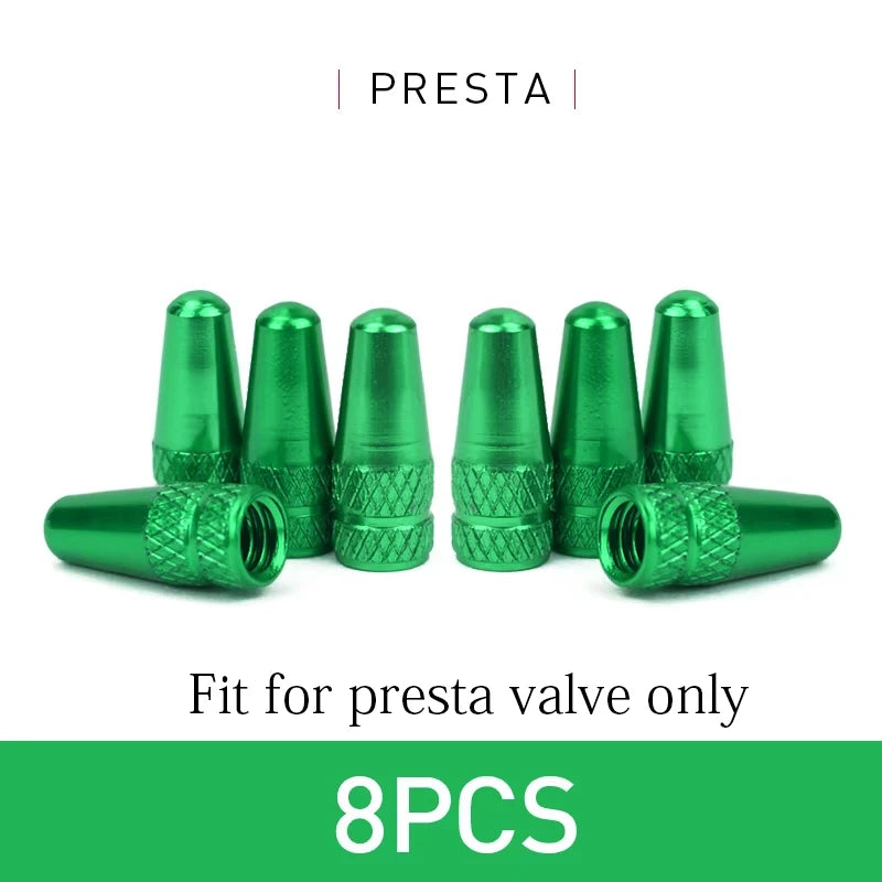 4/8pcs Aluminum Alloy Bicycle Tire FV Valve Cap MTB Road Bike Covered Protector Road MTB Tyre Dustproof Bike Presta Valve