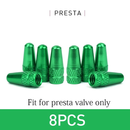 4/8pcs Aluminum Alloy Bicycle Tire FV Valve Cap MTB Road Bike Covered Protector Road MTB Tyre Dustproof Bike Presta Valve