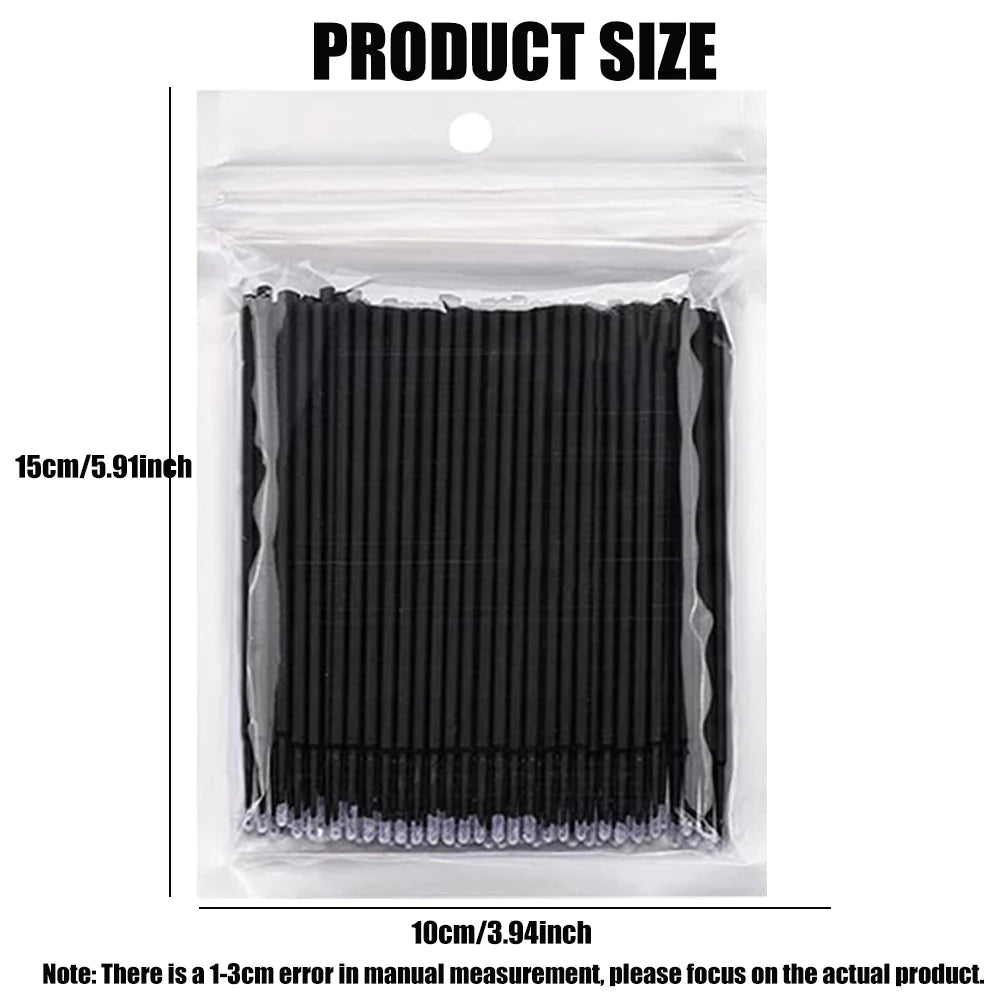 300/2000pcs Cotton Swabs MicroBrush Eyelash Extension Brushes For Makeup Nail Art Individua Applicator Lash Clean Removing Tool