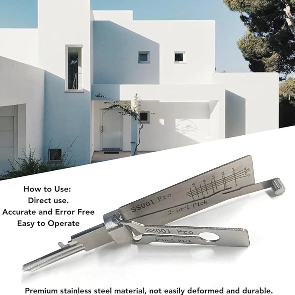 1-5X Lockpicking Lock Decoder SS001 O-ring Pickup Kit Pick Locksmith Tools Key Decoder Precision Hook Door Maintenance Repair