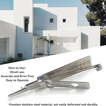 1-5X Lockpicking Lock Decoder SS001 O-ring Pickup Kit Pick Locksmith Tools Key Decoder Precision Hook Door Maintenance Repair