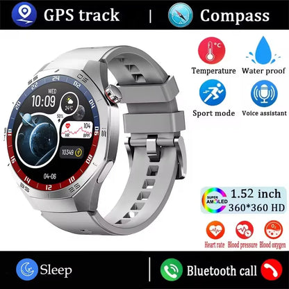 2025 New GT5 Pro Smart Watch Men AMOLED Screen GPS Motion trajectory Heart Rate Monitr Bluetooth Call SmartWatch Waterproof Band