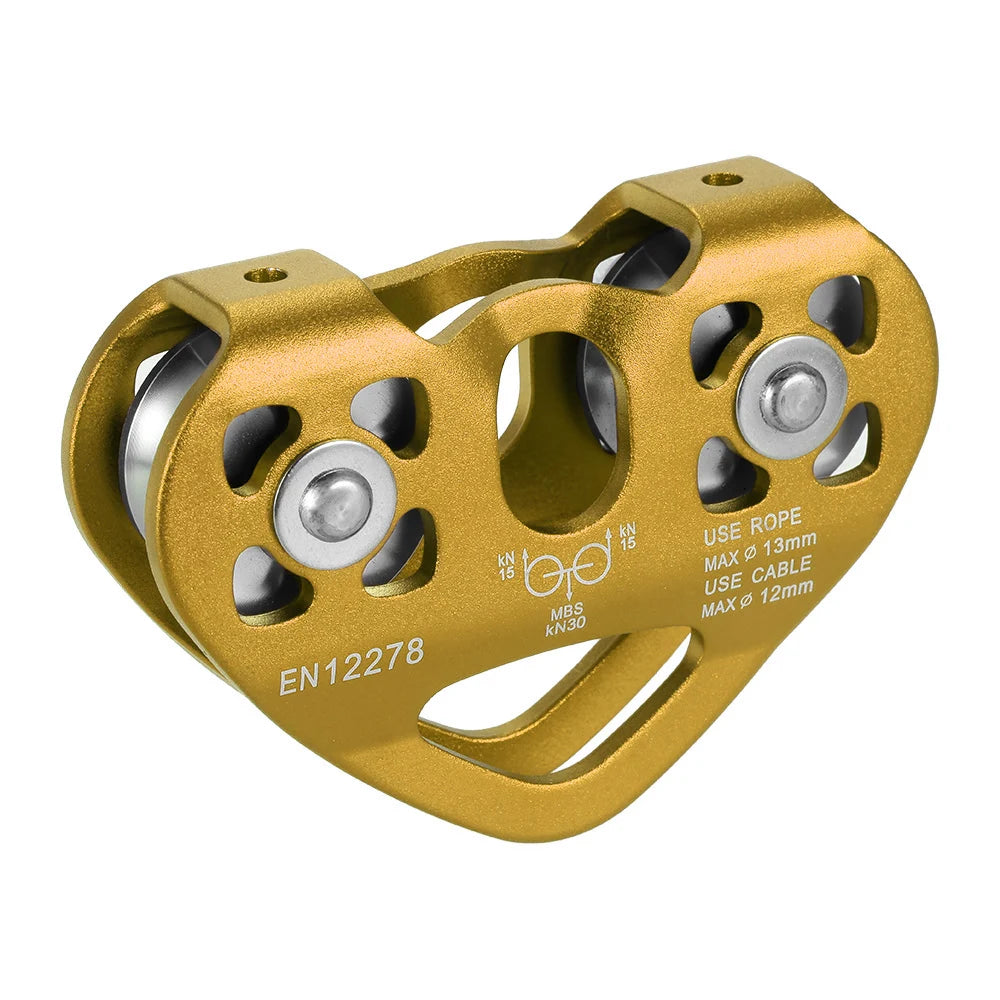 Lixada 30kN Cable Trolley Pulley with Ball Bearing Climbing Caving Aloft Work Rescue