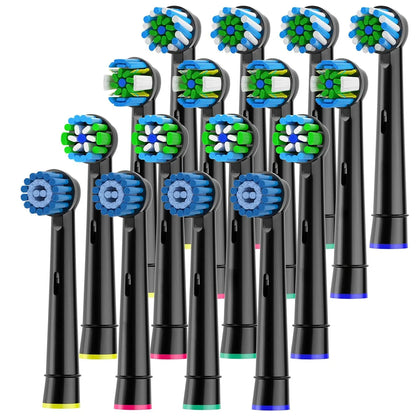 8/16pcs Toothbrush Head Compatible with Braun Oral B Electric Toothbrush, Replacement Toothbrush Heads Fit for Oral b Vitality