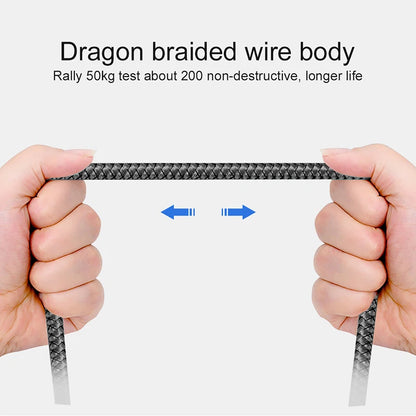 Nylon Data Cable Fast Charger USB A to Type C Charging Cable For Huawei Samsung   Android phone TypeC Charging Device 1M 2M 3M