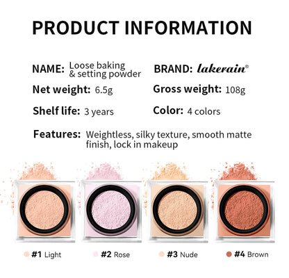 Lakerain Delicate Setting Powder Lasting Without Shedding Makeup Control Oil Locking Moisture Create Zero Pore Base Makeup