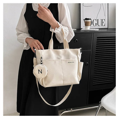 Large capacity Korean version crossbody bag suitable for both male and female college students travel shoulder bag commuting bag