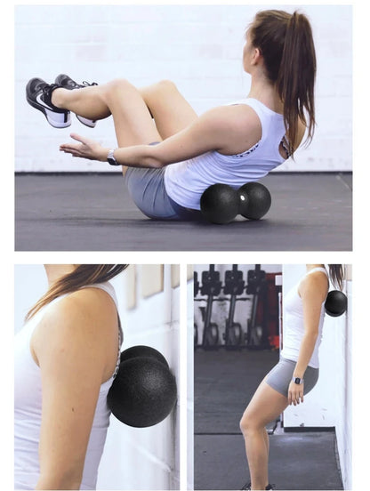 High Density Massage Ball Peanut Massage Ball, Double Long Hockey Ball Massage Roller Ball For Deep Tissue Muscle Massage