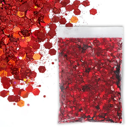 50g Chunky Glitter Holographic Laser Flakes Nail Glitter Powder For Jewelry Making Diy Resin Art Craft Fine Iridescent Sequins
