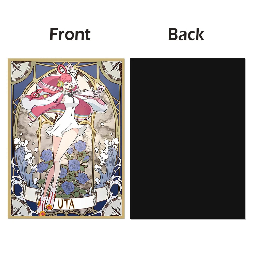 60PCS 67x92mm Holographic  Anime One Piece  Nami /Robin /Yamato /Uta Card Sleeves Board Game Trading Card Protector for PKM/OPCG