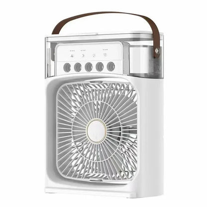 Lenovo 5 Holes Air Conditioner Fan USB Air Cooler Humidifier Water Portable Mist Spray LED Night Light Desktop Cooling Fan 2026